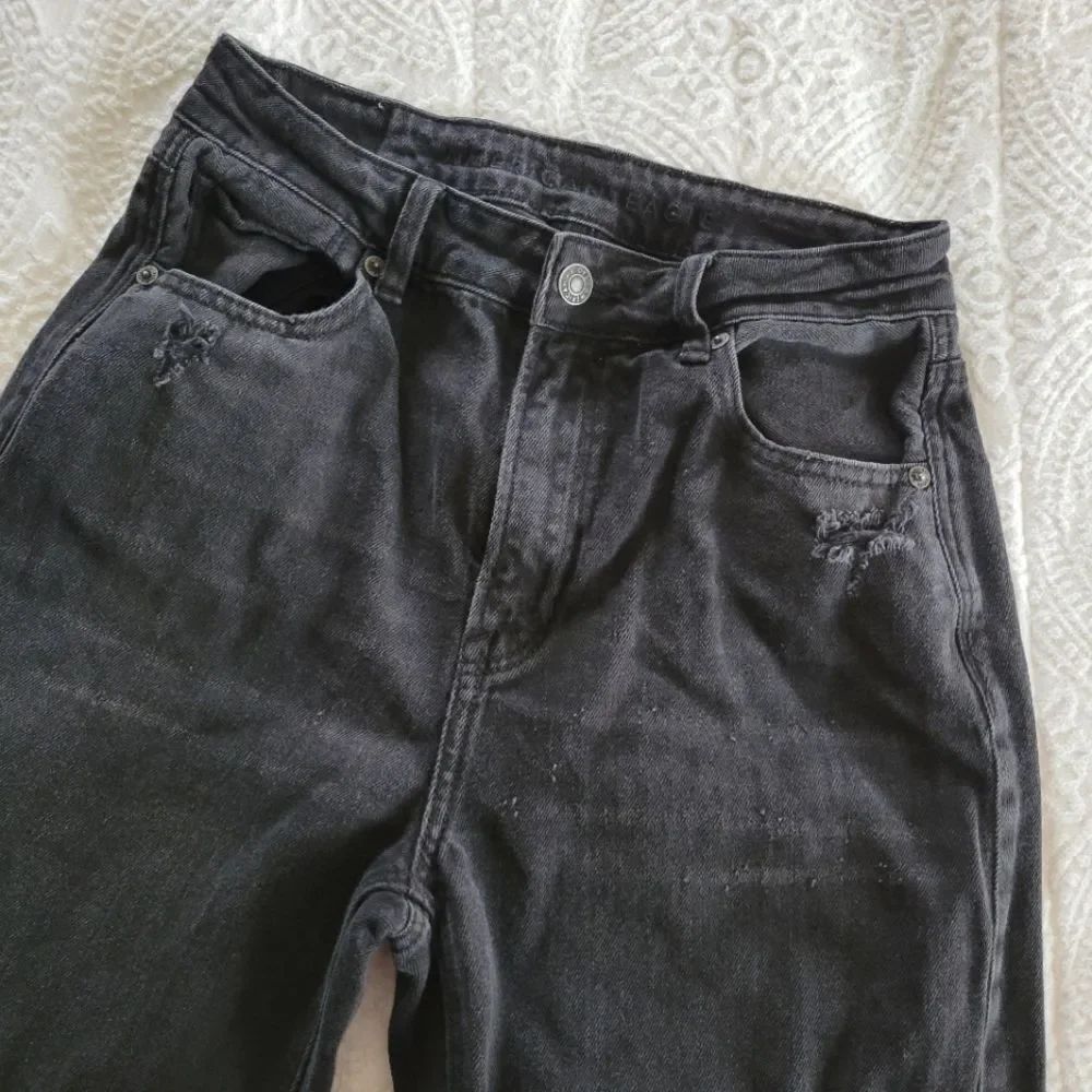 American Eagle Outfitters Black Mom Straight Leg Jeans 2